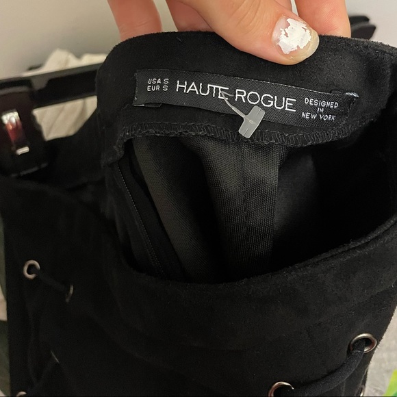 Back Suede lace up skirt - Picture 4 of 6